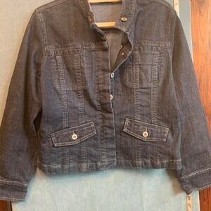 Chico's Blue Denim‎ Jacket Size 1